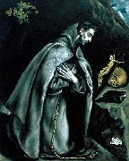 El Greco, St Francis in Prayer before the Crucifix or Saint Francis Kneeling in Meditation